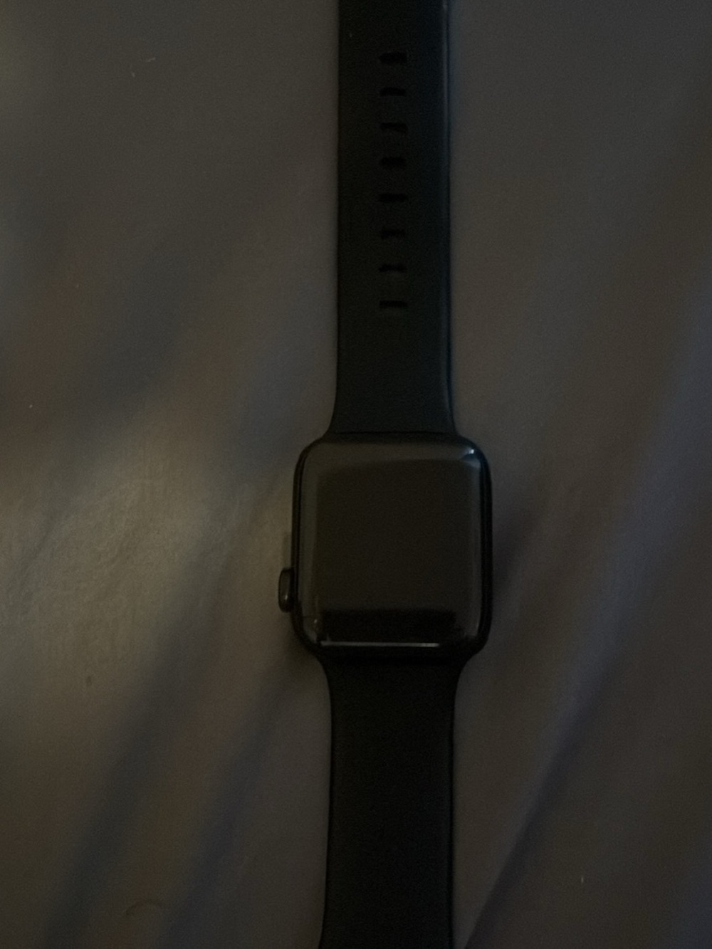Apple Black Smartwatch with Silicone Sport Band